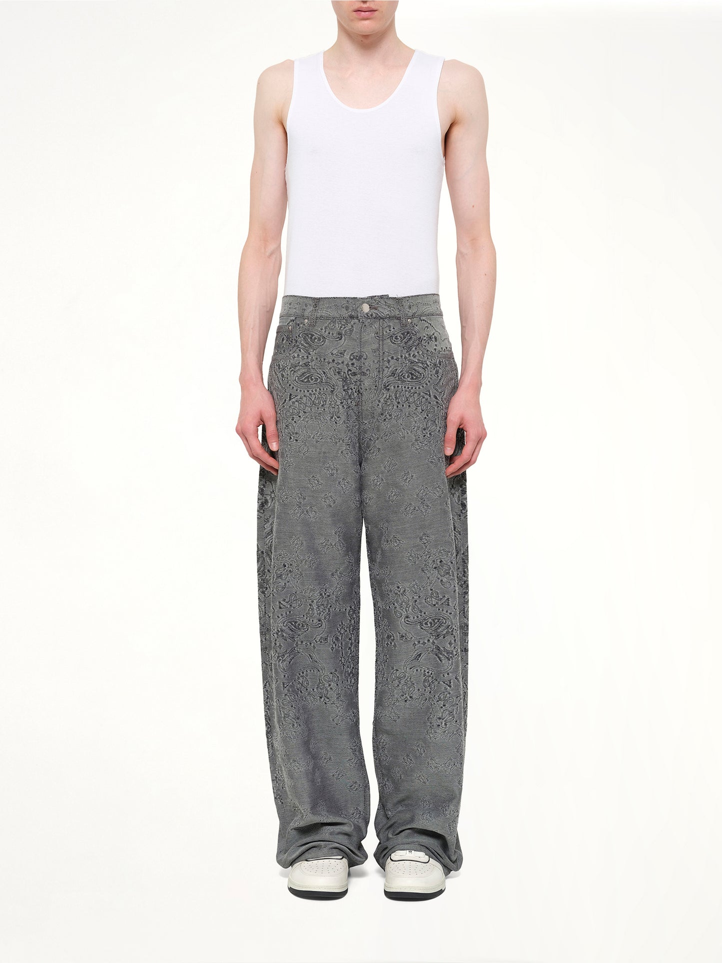 MA Quad Bandana Baggy Jeans in Black