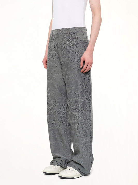 MA Quad Bandana Baggy Jeans in Black