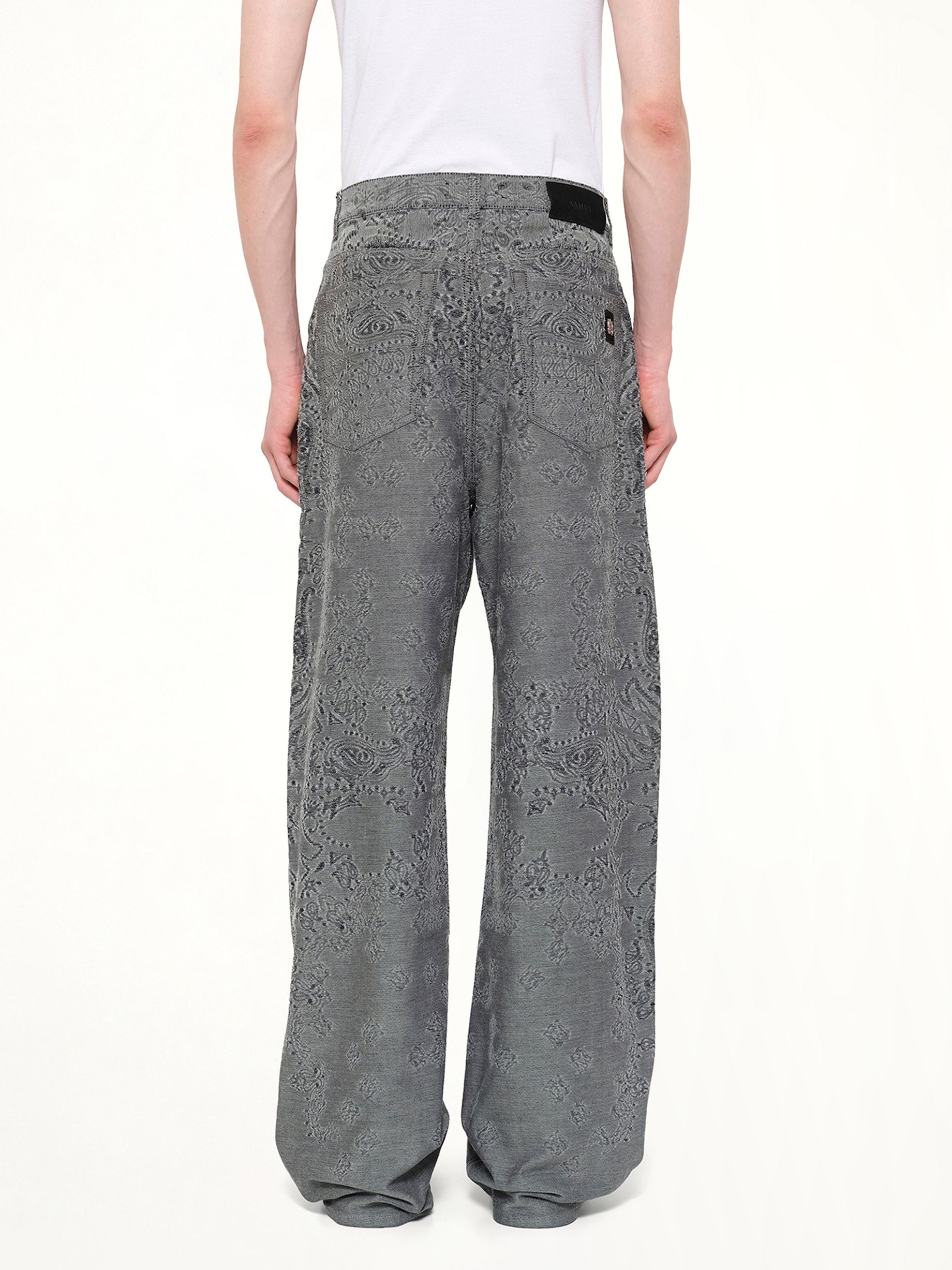 AMIRI , 
, MA Quad Bandana Baggy Jeans in Black Detail Shot from MARAIS