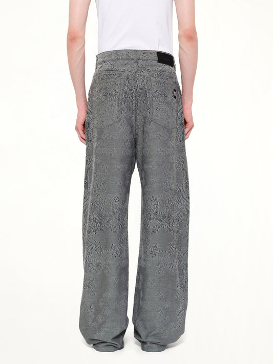 MA Quad Bandana Baggy Jeans in Black