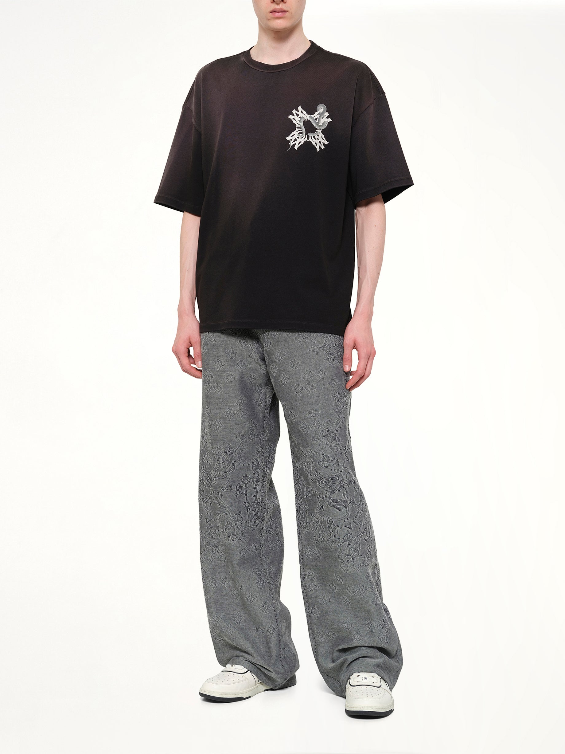 AMIRI MA Quad Snake Oversized T-Shirt in Black Full Reference from MARAIS