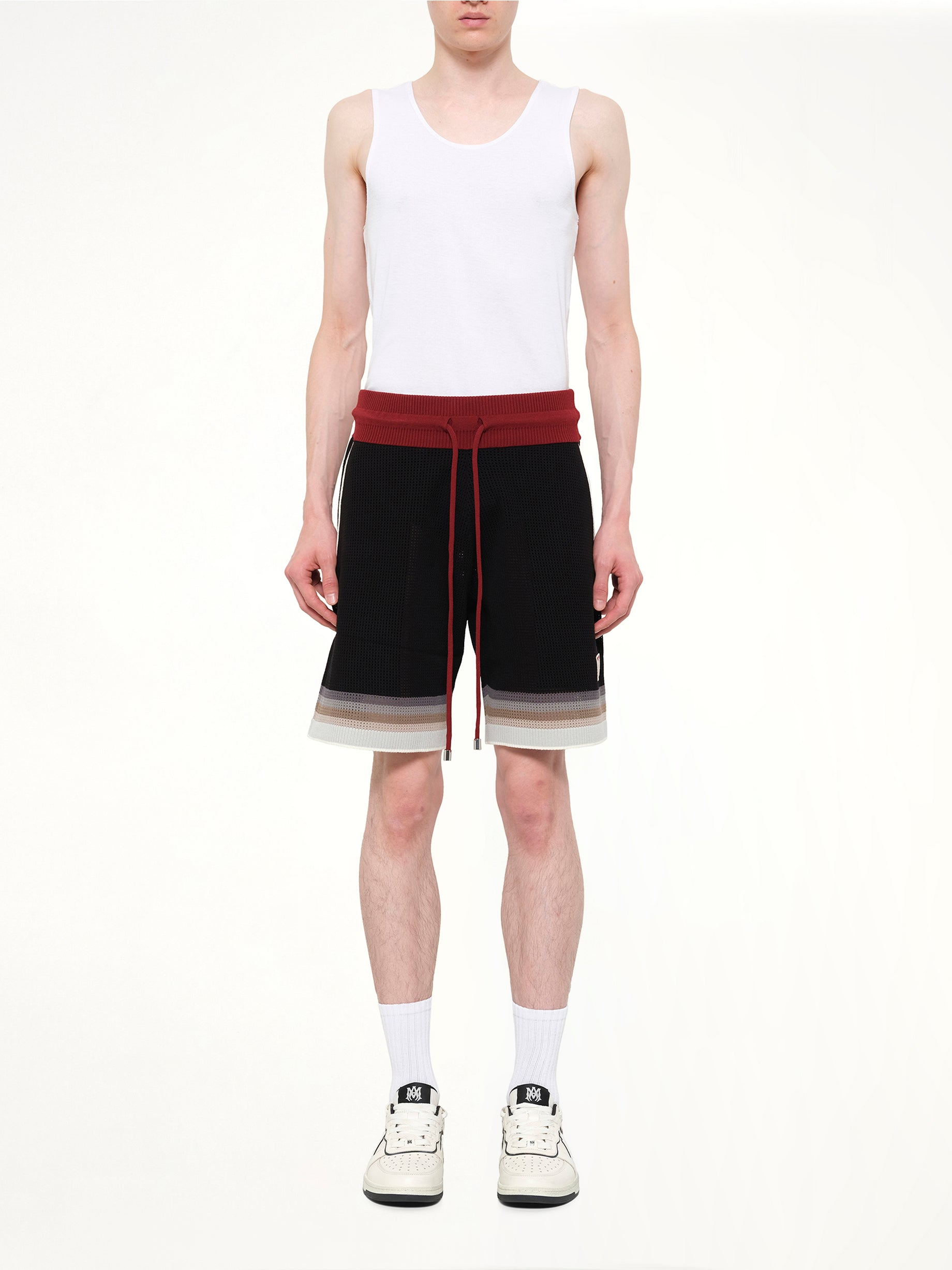 AMIRI MA Sport Shorts in Black Model View from MARAIS