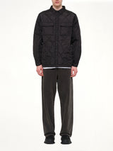 Military Down Shirt in Black