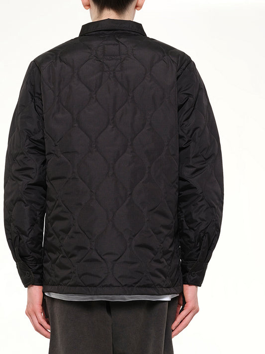 Military Down Shirt in Black