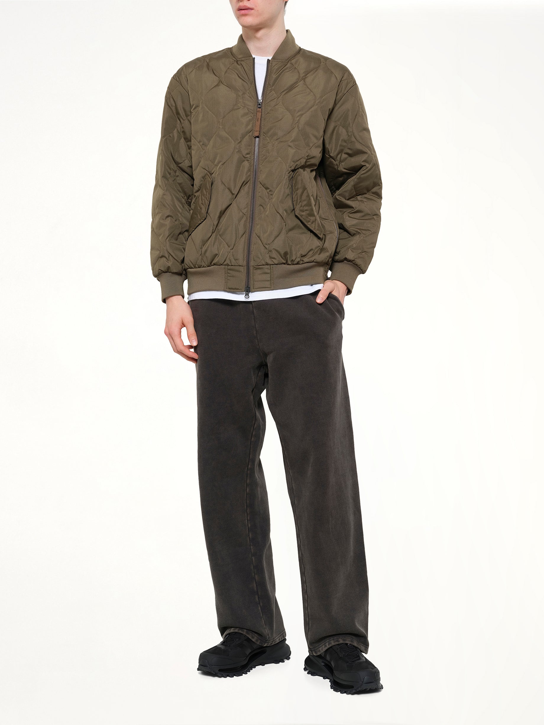 TAION Military MA-1 Type Down Jacket in Dark Olive Full Reference from MARAIS