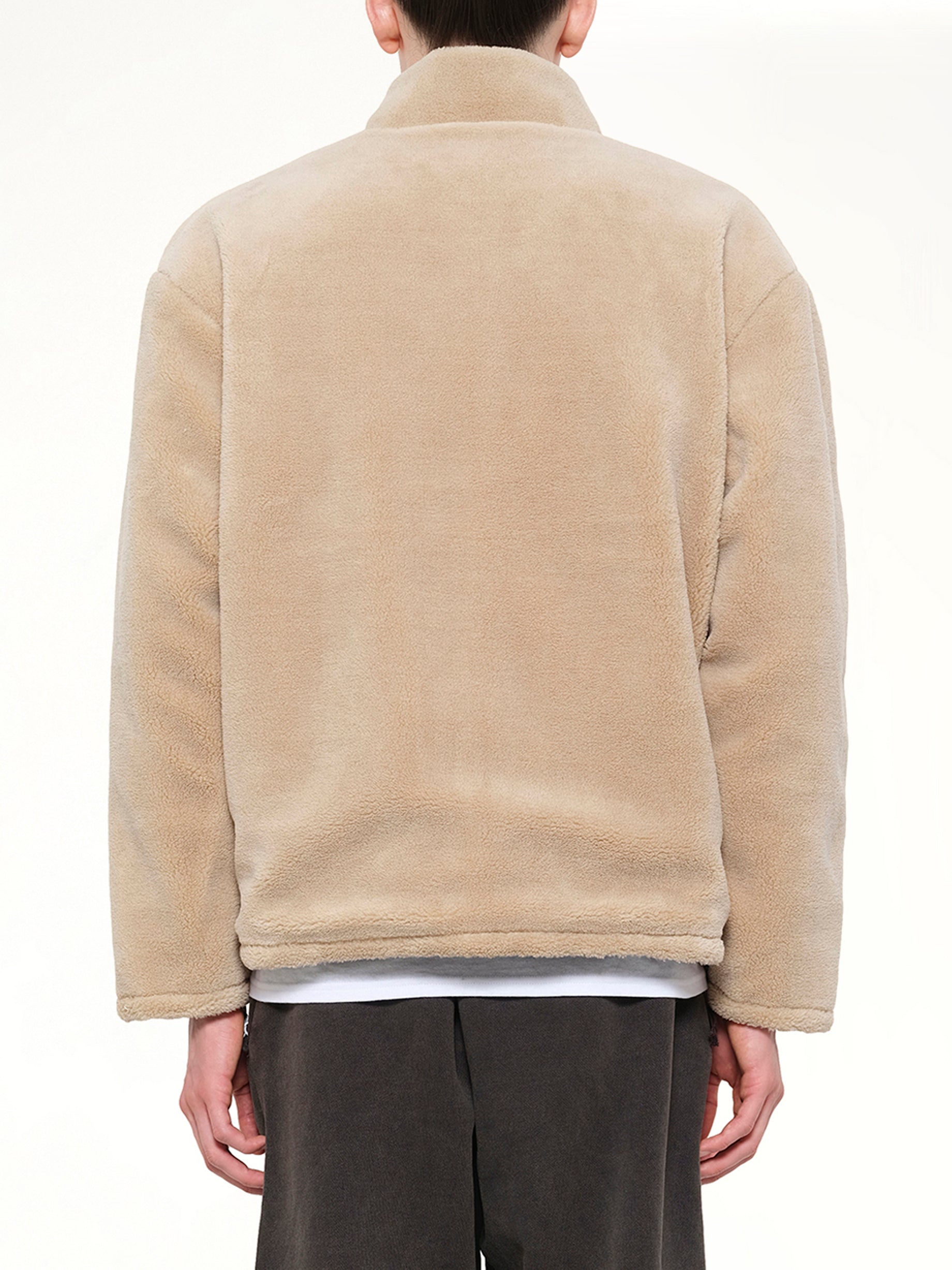 TAION Military Reversible Down Boa Jacket in Dark Chocolate from MARAIS