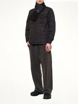 Military Reversible Down Scarf in Black