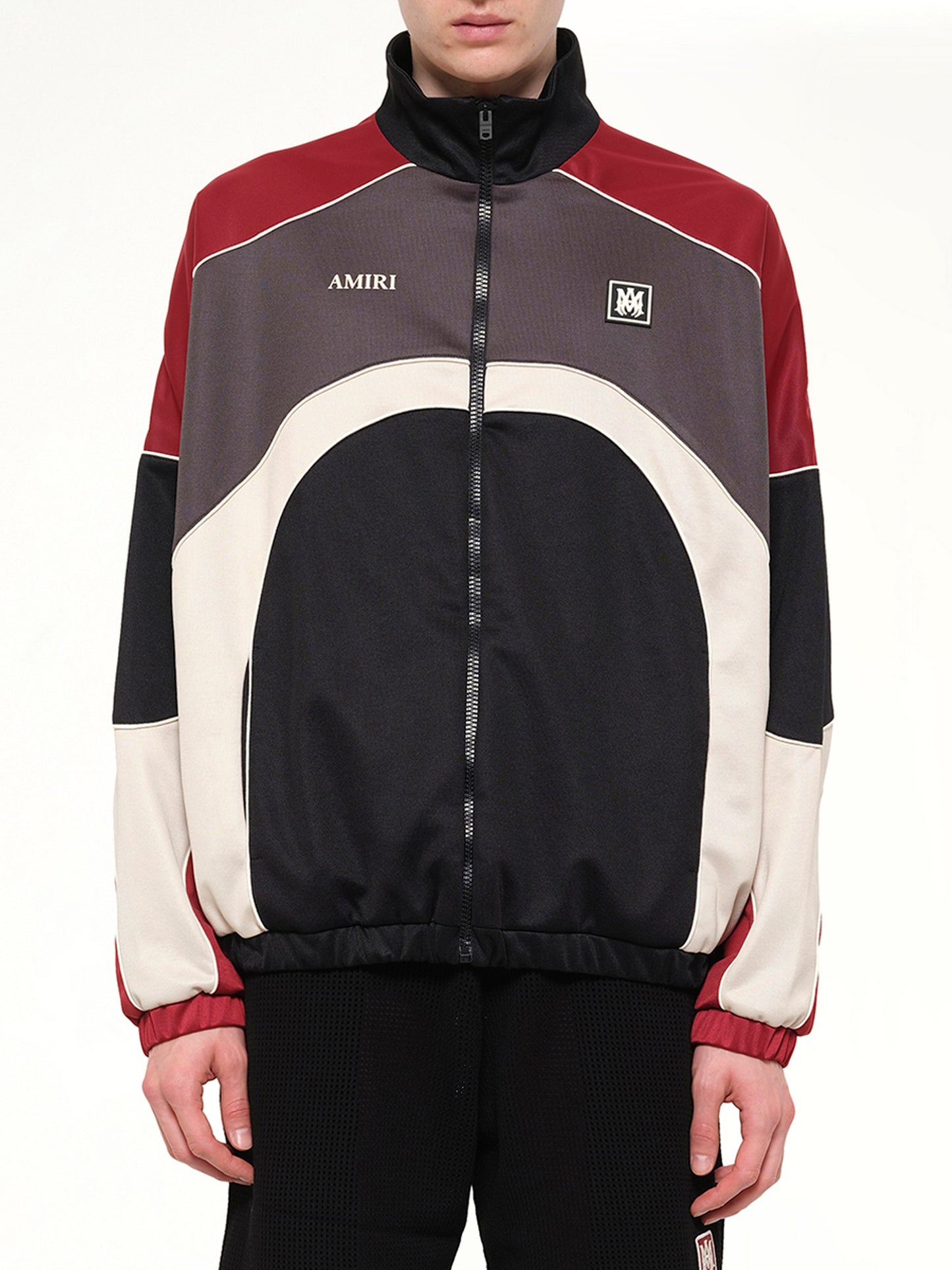 Panel Track Jacket in Black