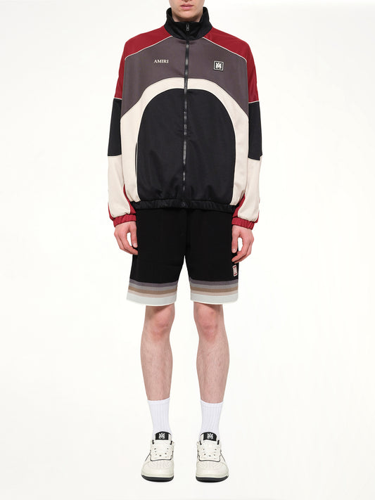 Panel Track Jacket in Black