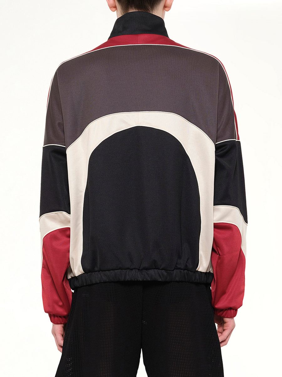 Panel Track Jacket in Black