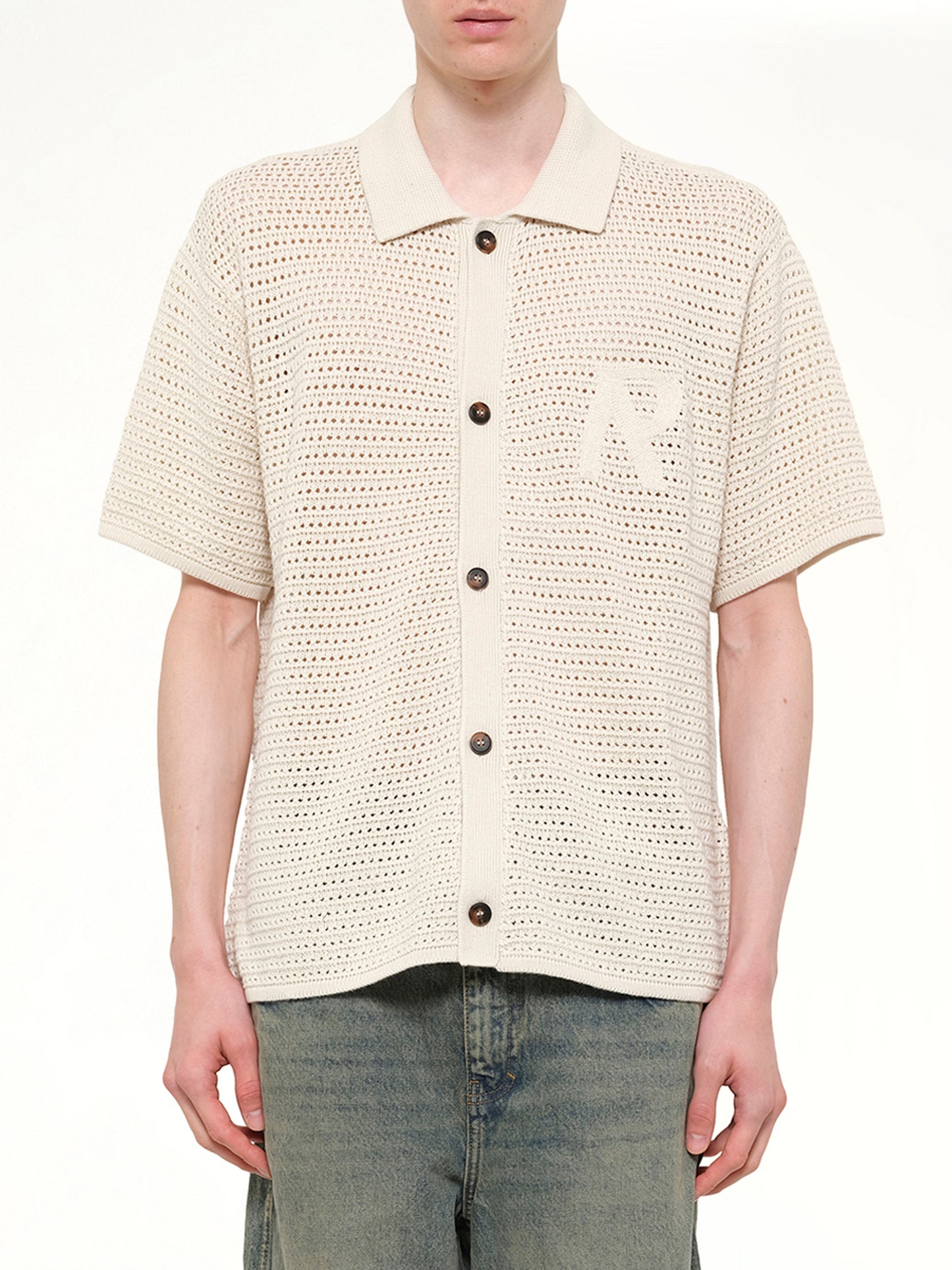 Pico Knit Shirt in Ecru