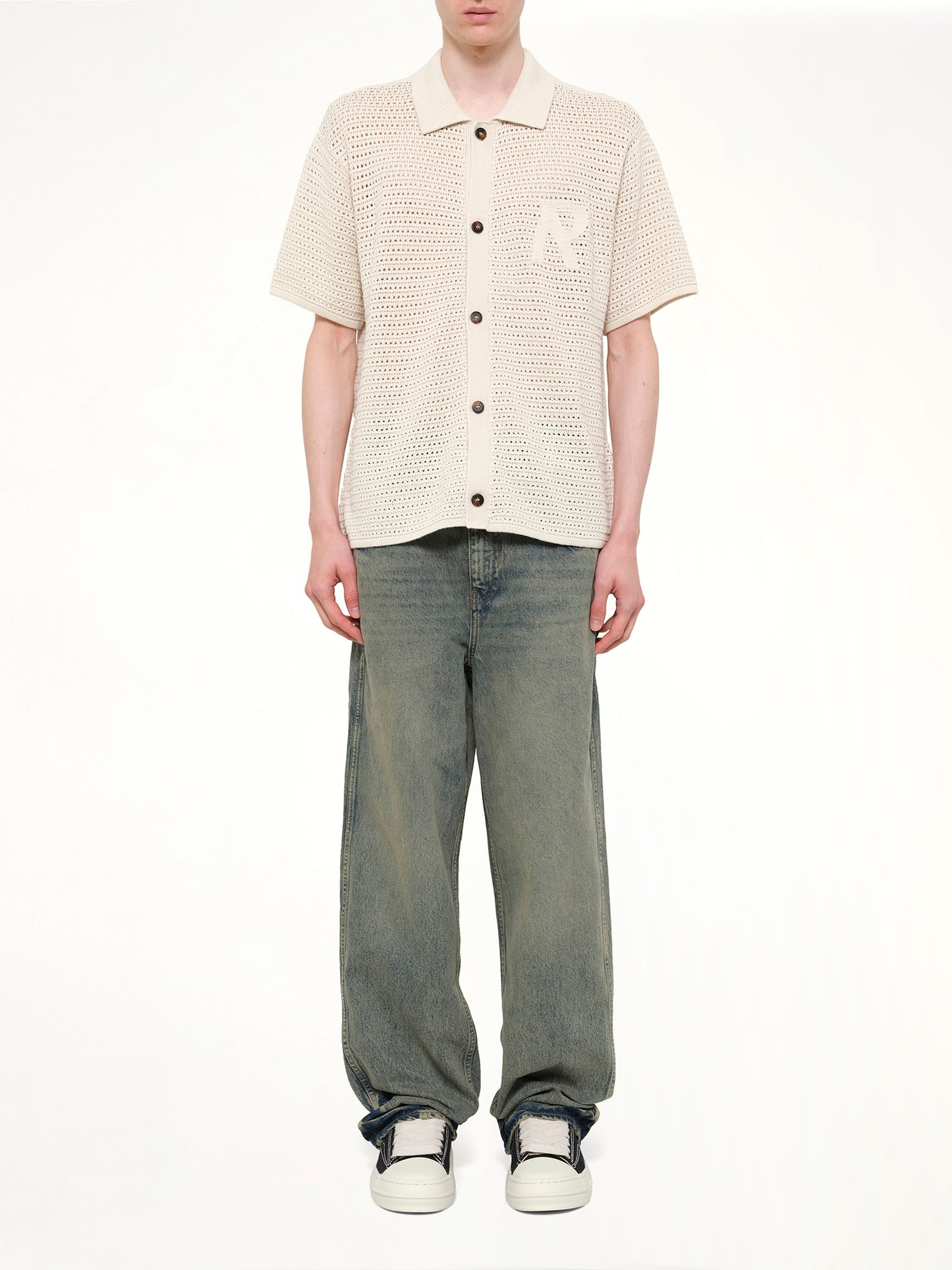 Pico Knit Shirt in Ecru