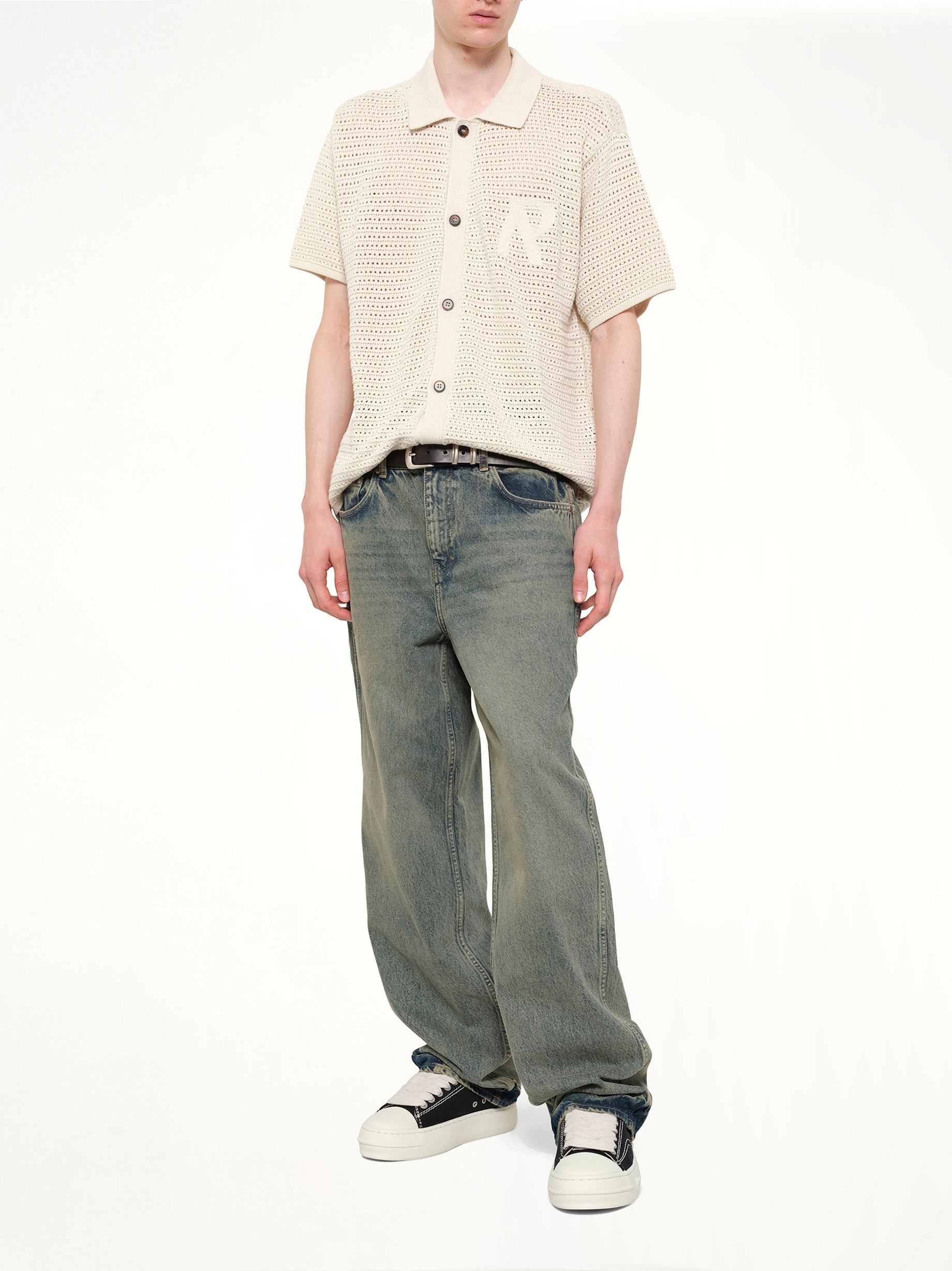 REPRESENT Pico Knit Shirt in Ecru Full Reference from MARAIS