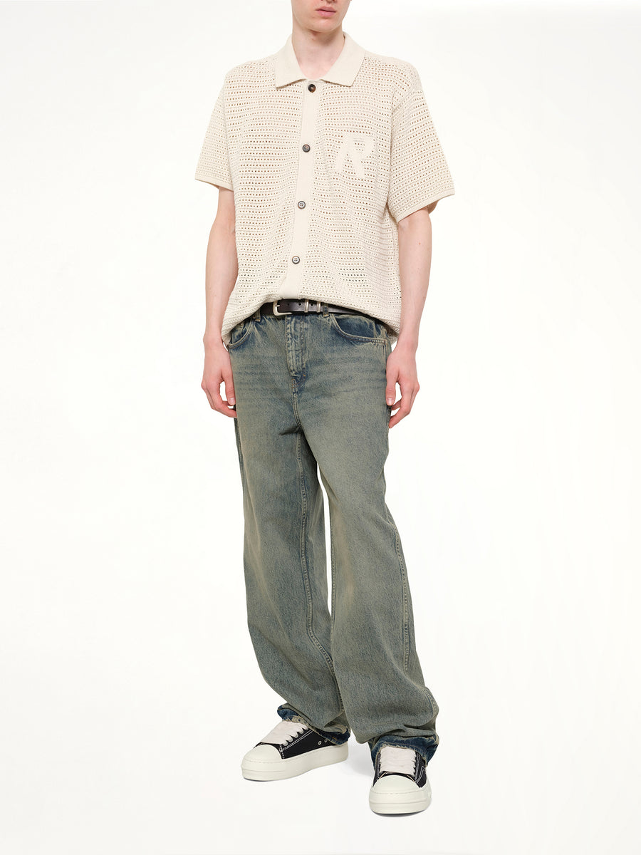 Pico Knit Shirt in Ecru