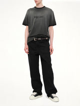 Represent Ringer T-Shirt in Stained Black
