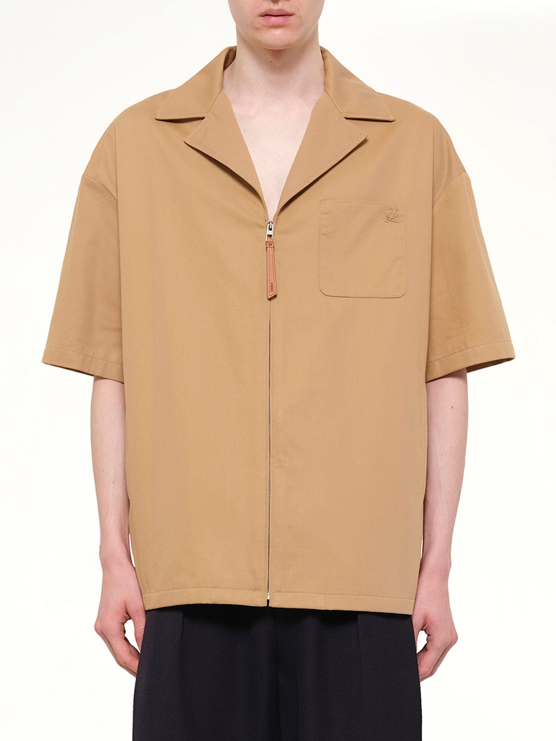 Short Sleeve Shirt in Almond