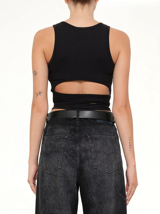 T-ANKY-TAIL-S1 Top in Black