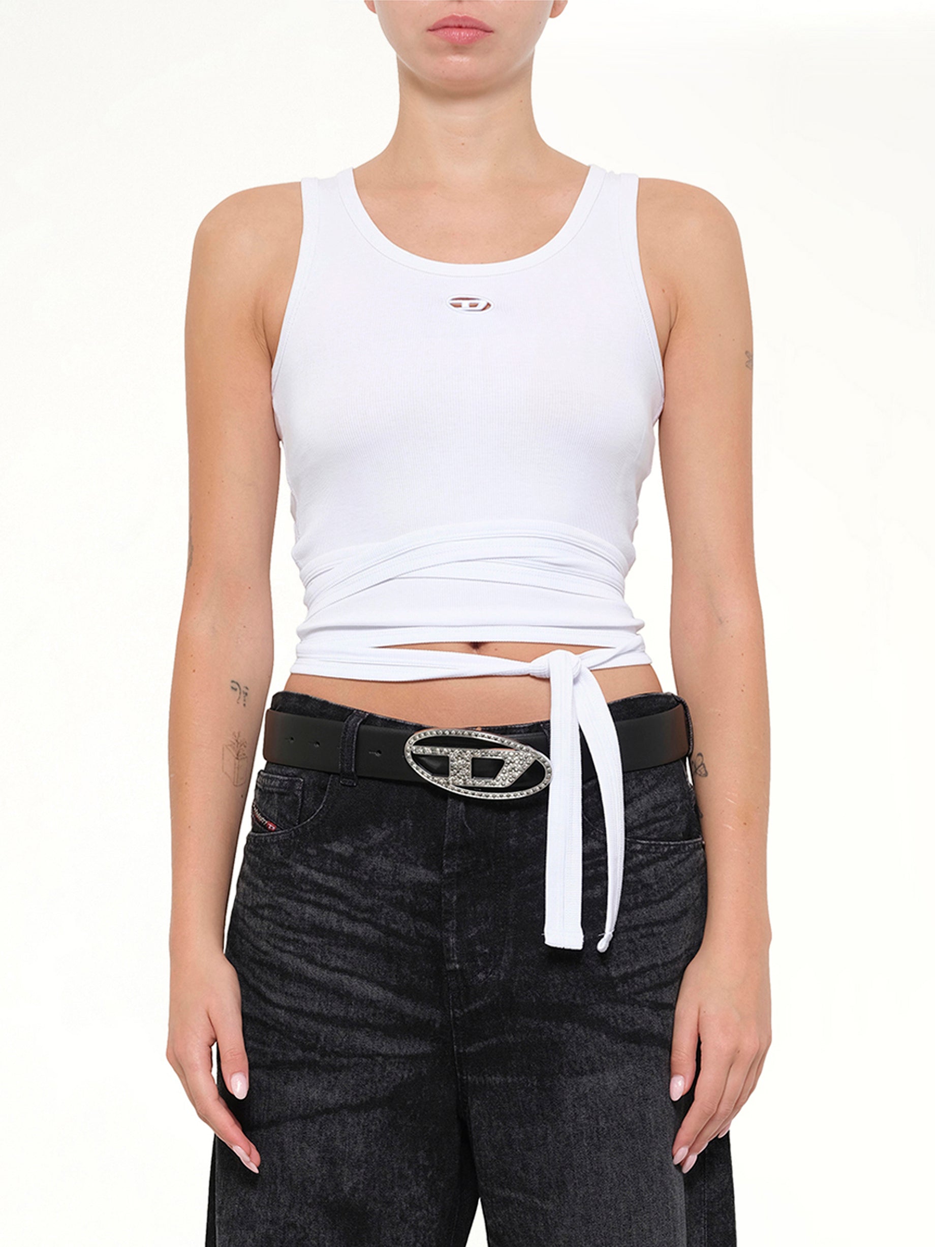 T-ANKY-TAIL-S1 Top in White