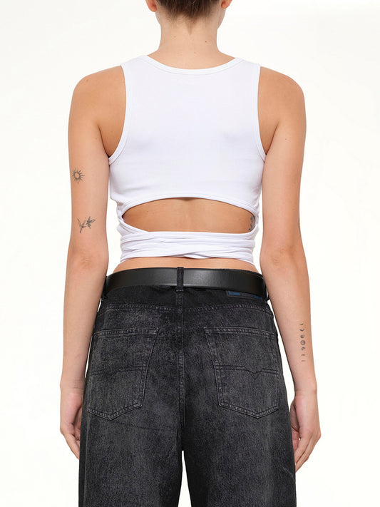 T-ANKY-TAIL-S1 Top in White
