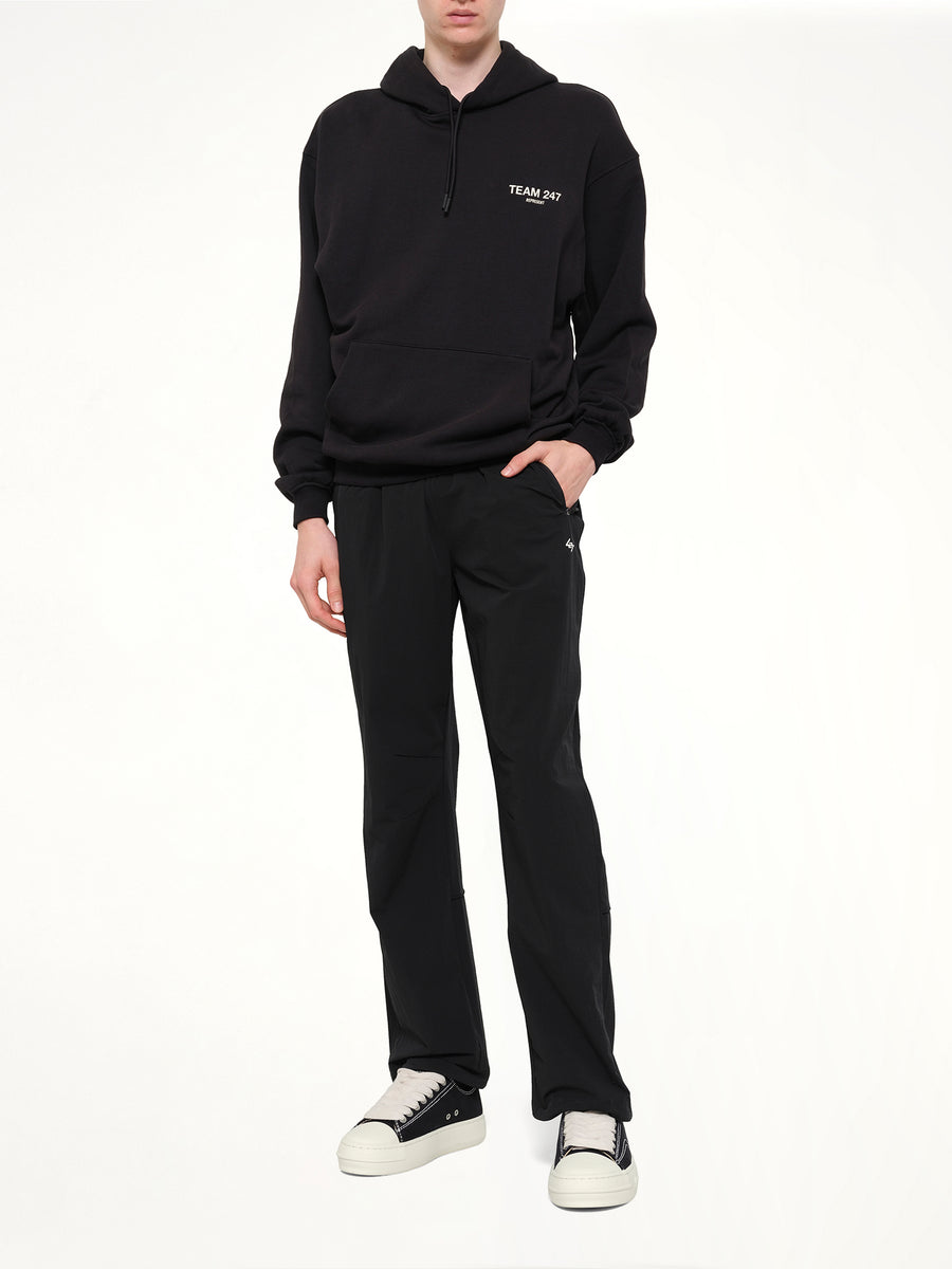 Team 247 Straight Leg Track Pant in Jet Black