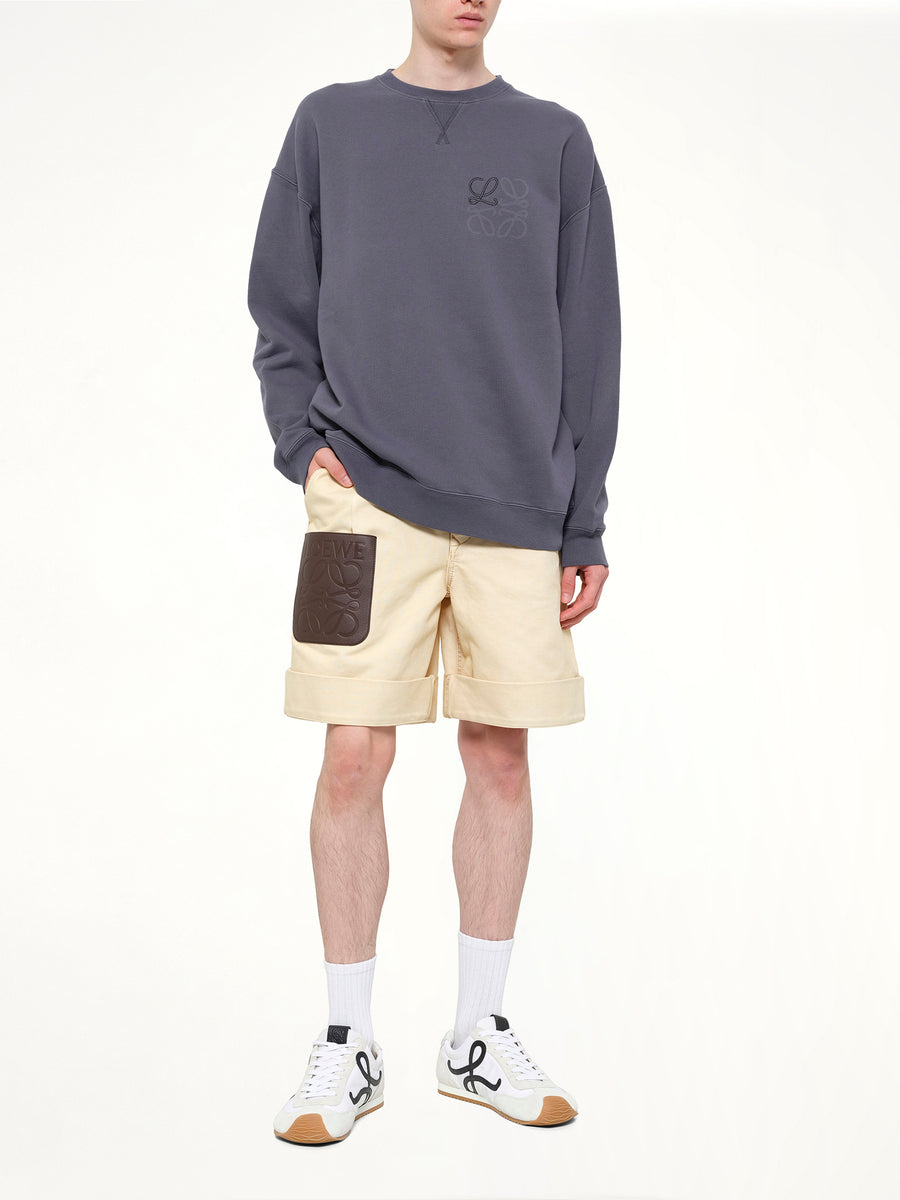 Turn-Up Shorts in Beige