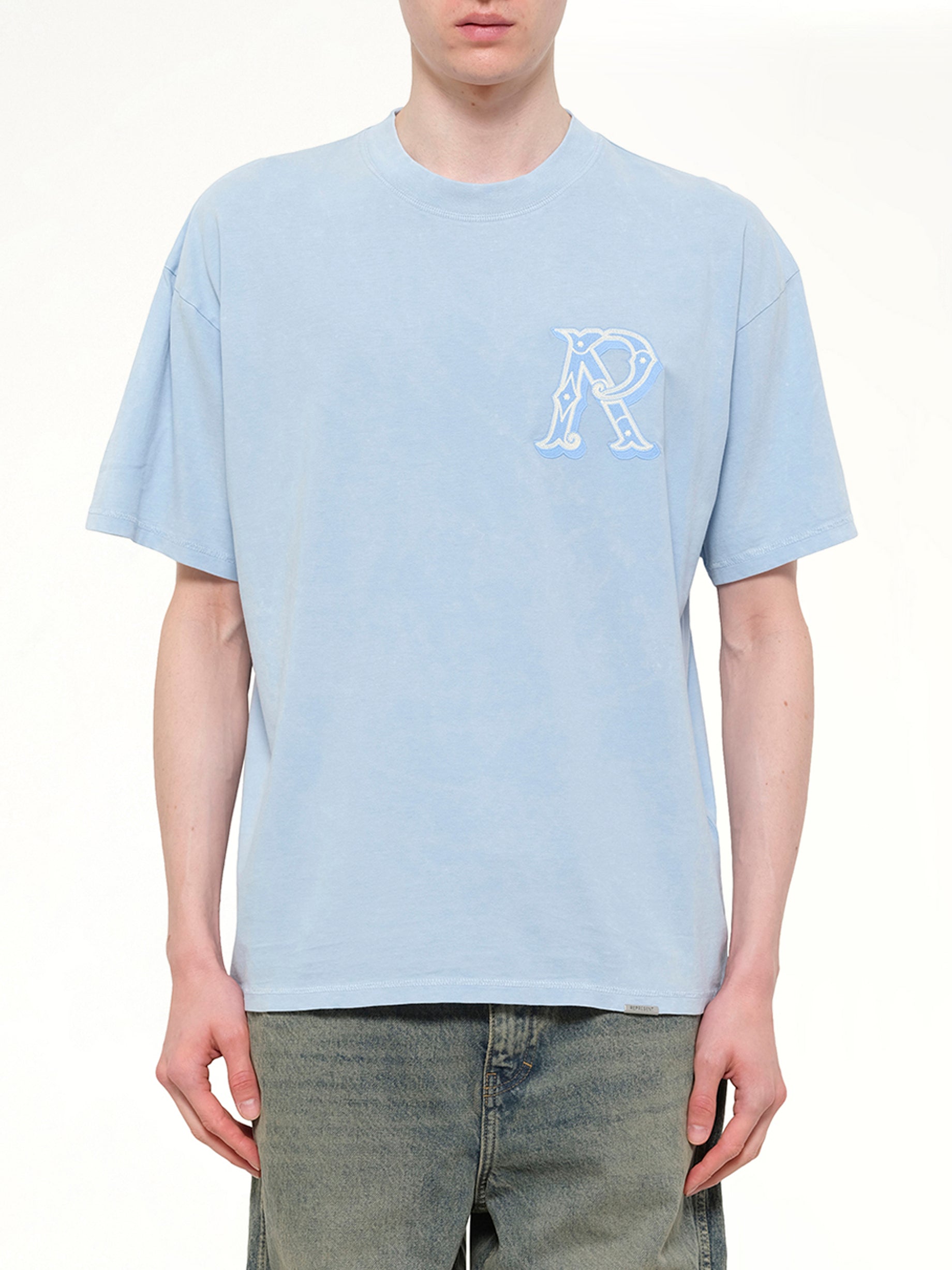 Western Initial T-Shirt in Mountain Bluebird