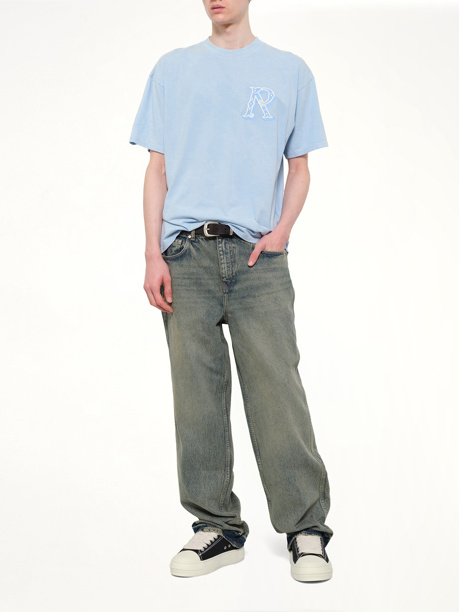 Western Initial T-Shirt in Mountain Bluebird