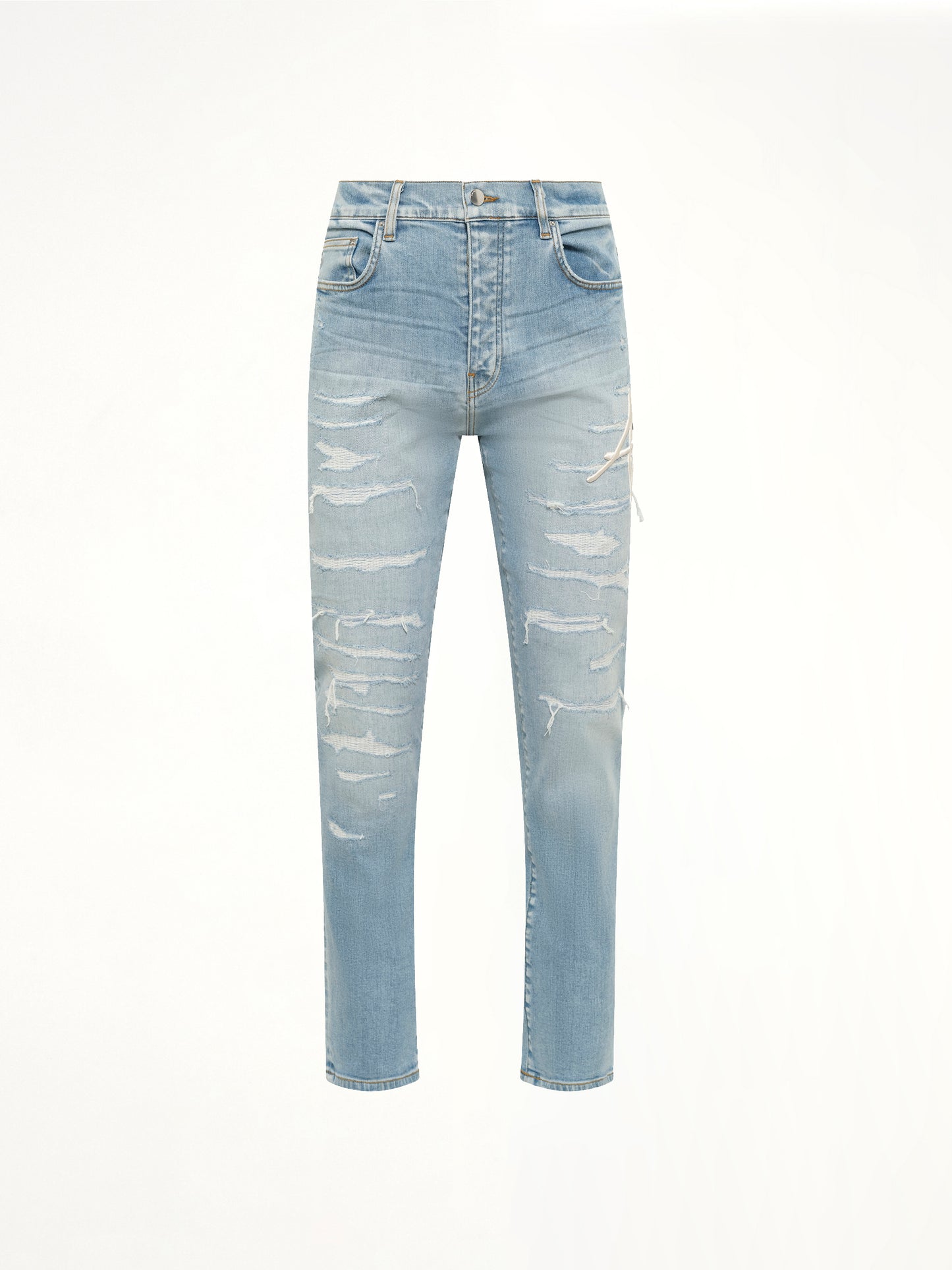 Amiri Repaired Slim Jean in Worn Slate