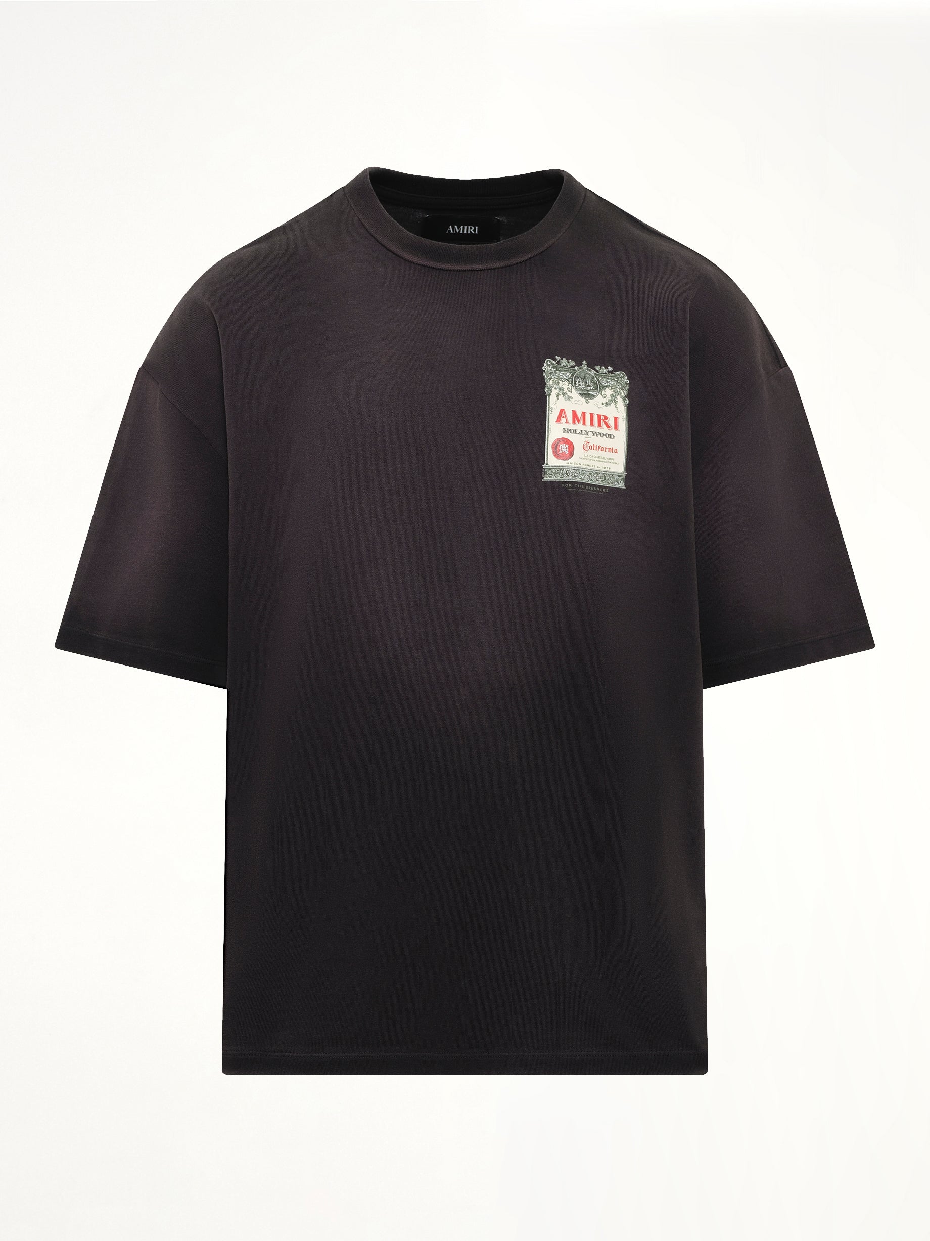 AMIRI Chateau Stamp Oversized T-Shirt in Black Product Photo from MARAIS