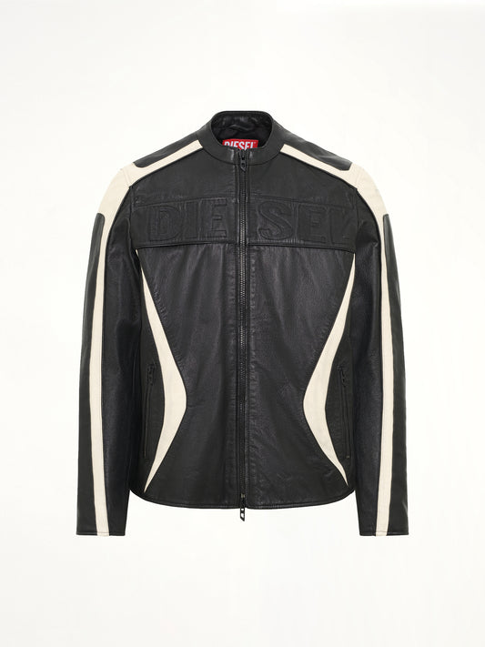 L-ADAM Leather Jacket in Black