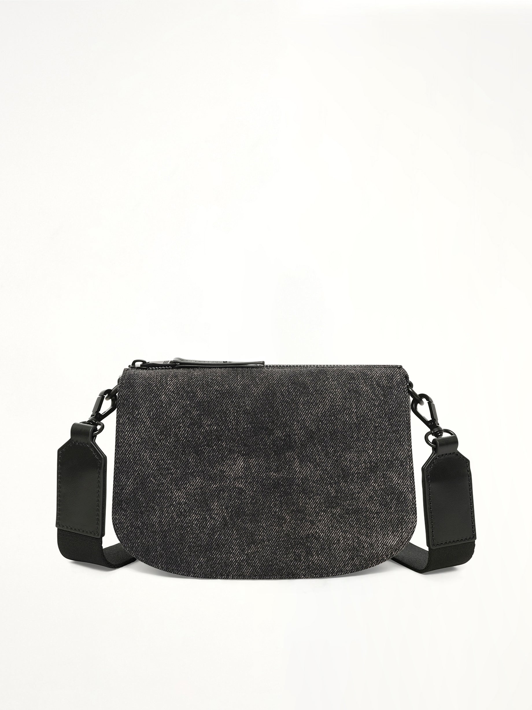 DIESEL 1DR Camera Bag in Denim Black Side View from MARAIS