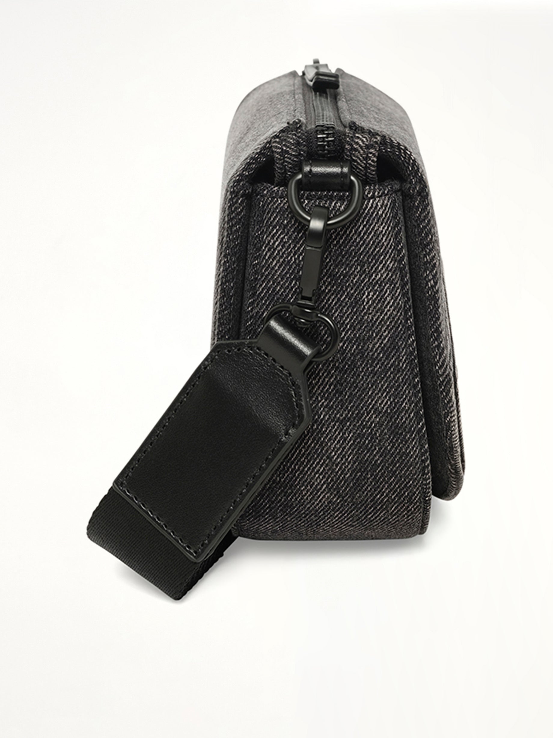 DIESEL 1DR Camera Bag in Denim Black Back View from MARAIS