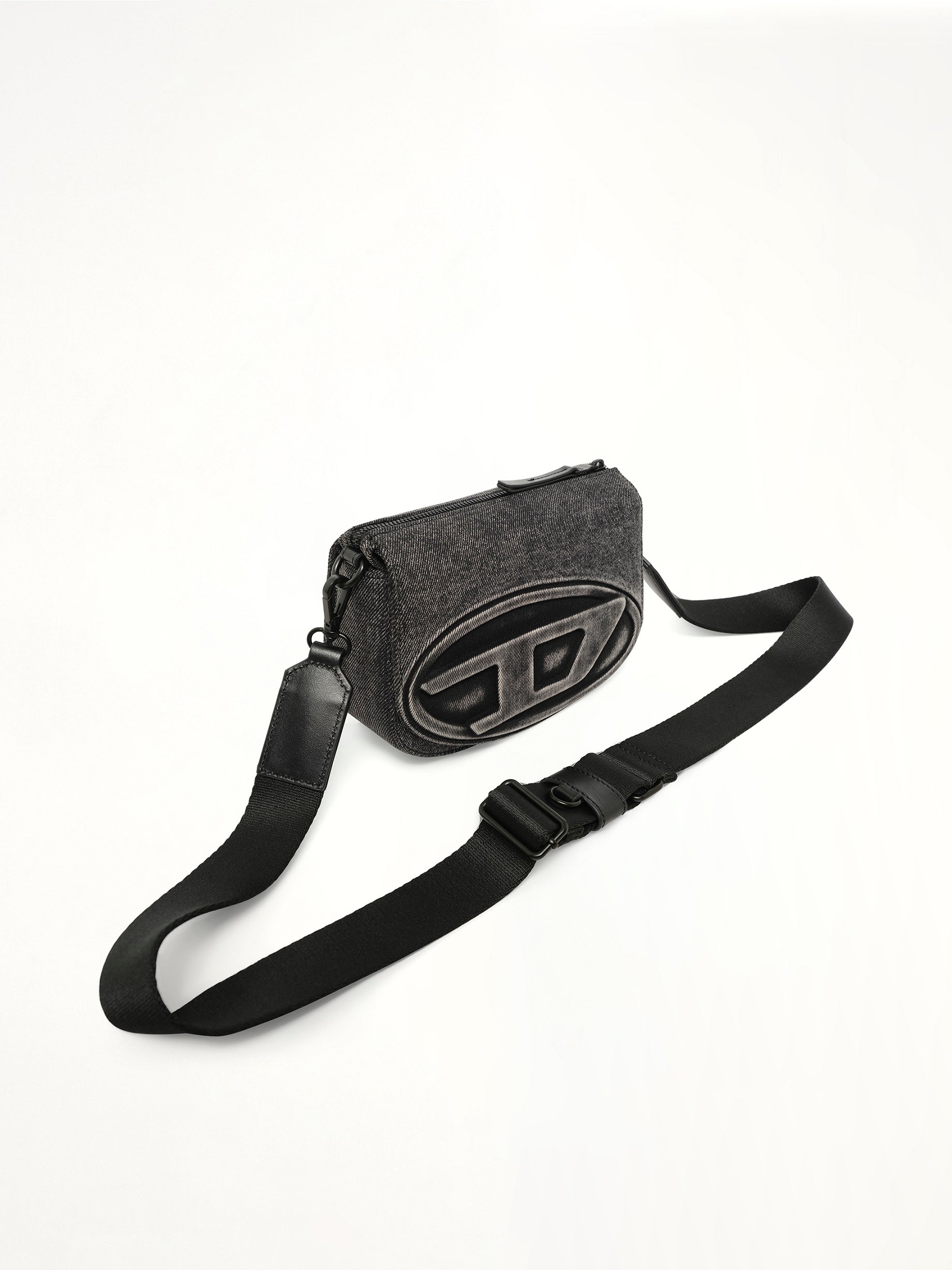 DIESEL 1DR Camera Bag in Denim Black Detail Shot from MARAIS