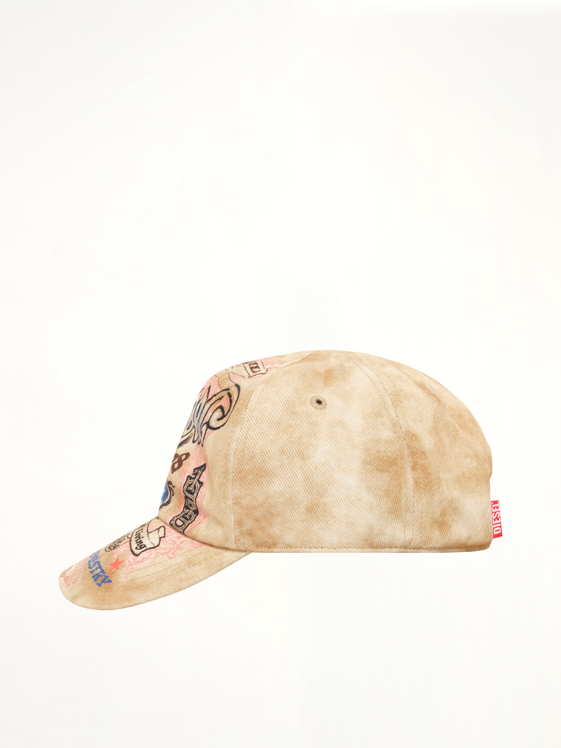 DIESEL C-RITUAL Cap in Beige Side View from MARAIS