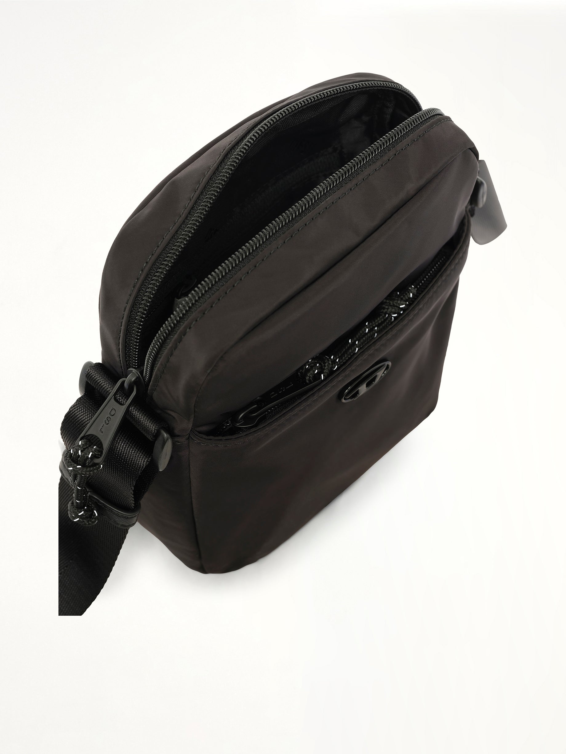 DIESEL D-PACK Crossbody X in Black Inside View from MARAIS