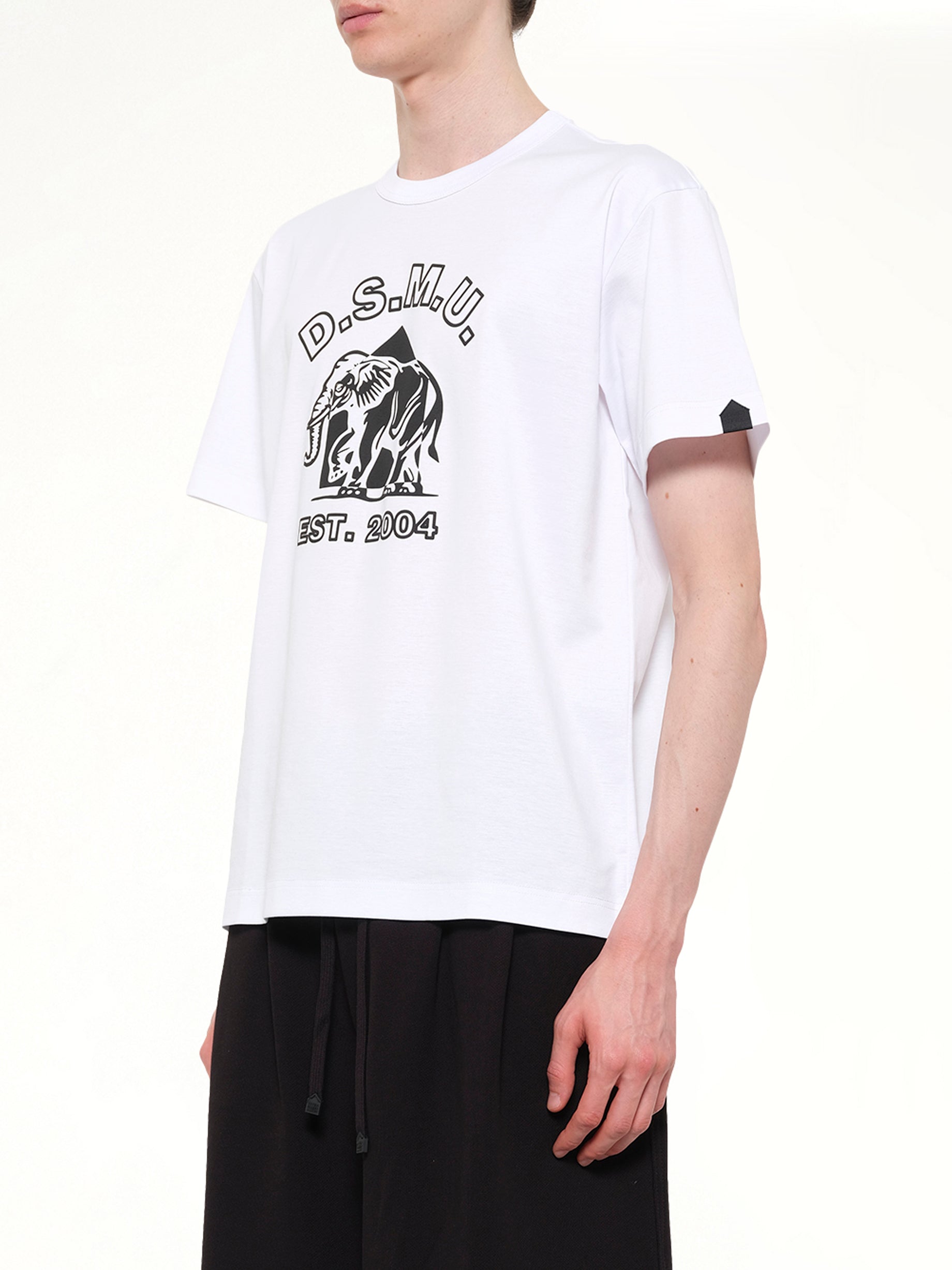 DOVER STREET MARKET D.S.M.U' T-Shirt in White Side View from MARAIS