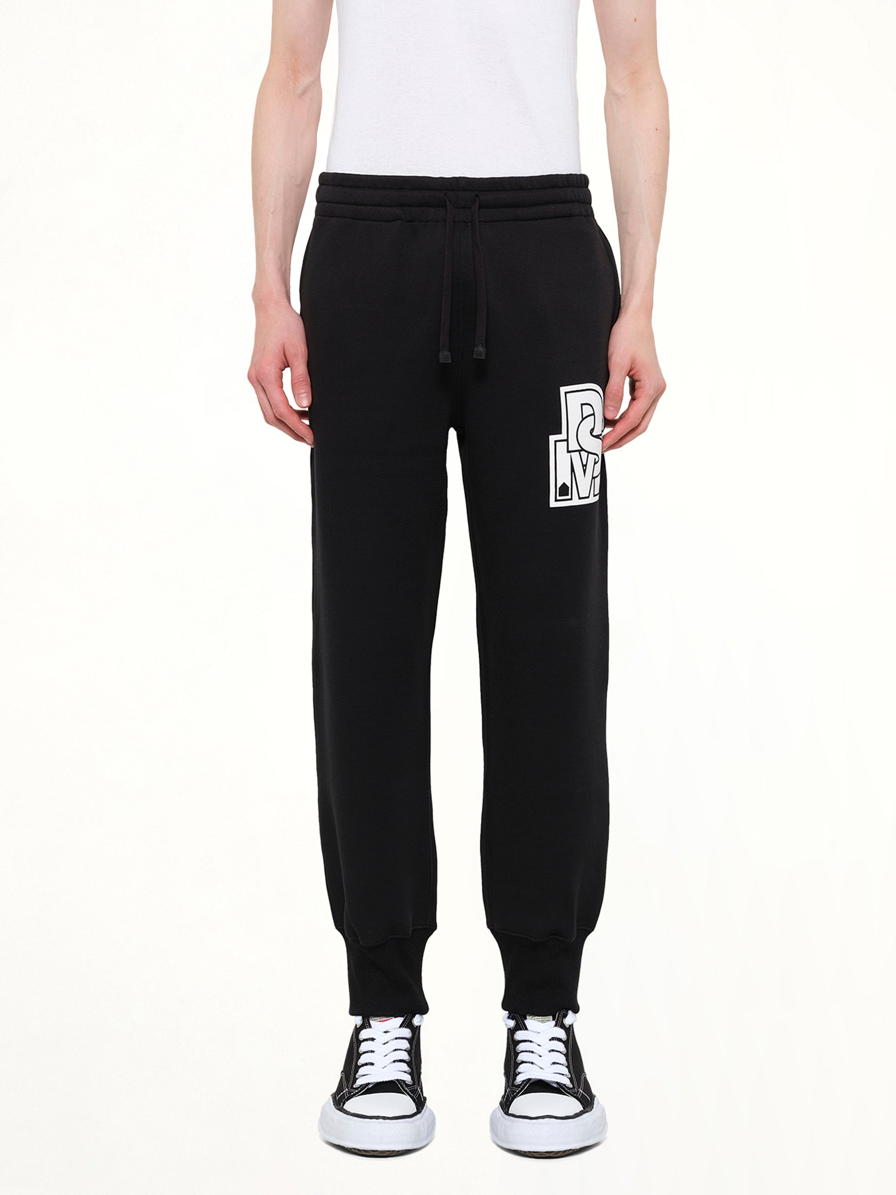 Double Knit Jogger Pants in Black