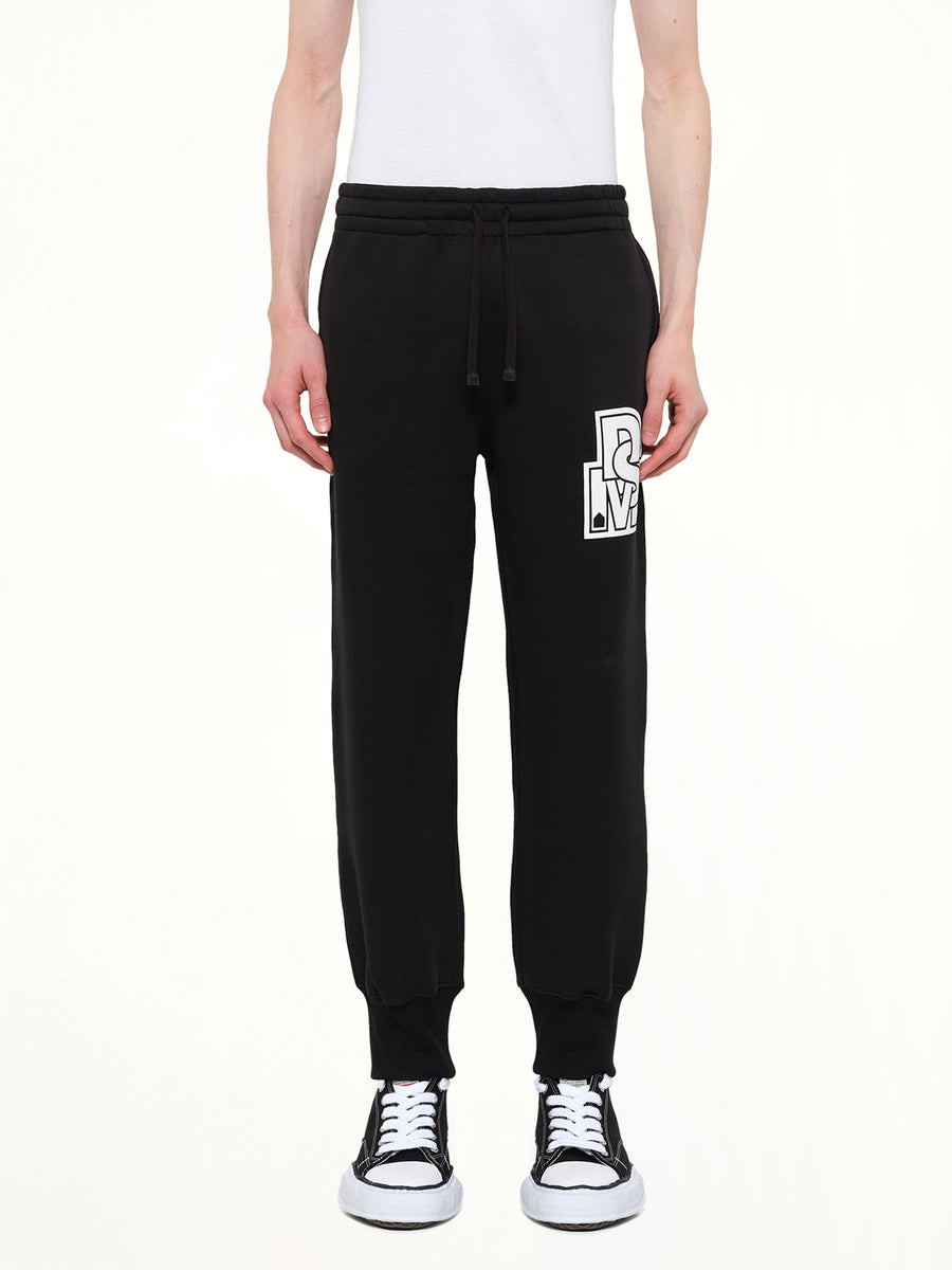 Double Knit Jogger Pants in Black