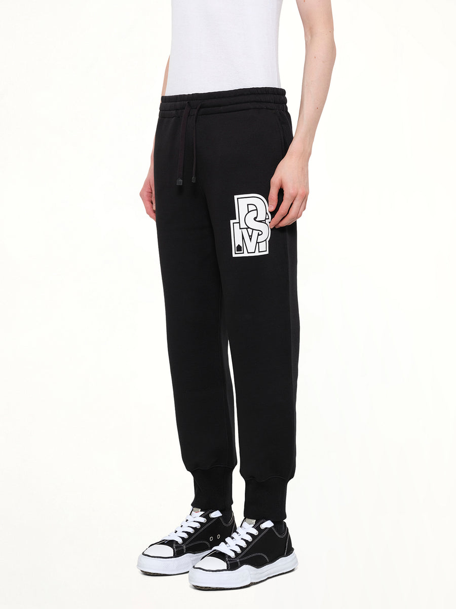 Double Knit Jogger Pants in Black