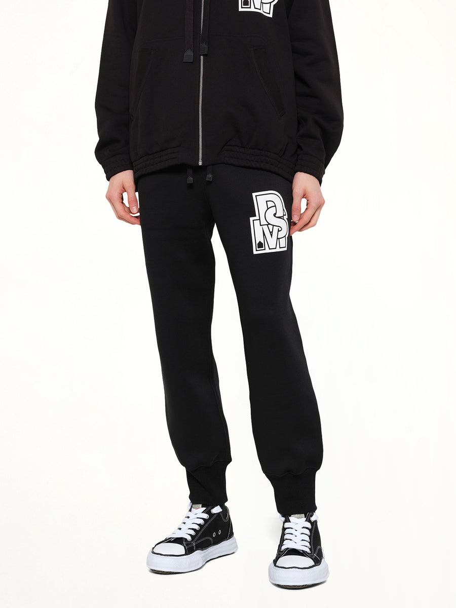 Double Knit Jogger Pants in Black