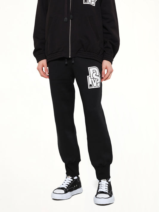Double Knit Jogger Pants in Black