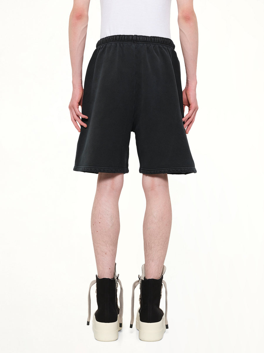 "Hardcore" Buffalo Sweatshort in Black