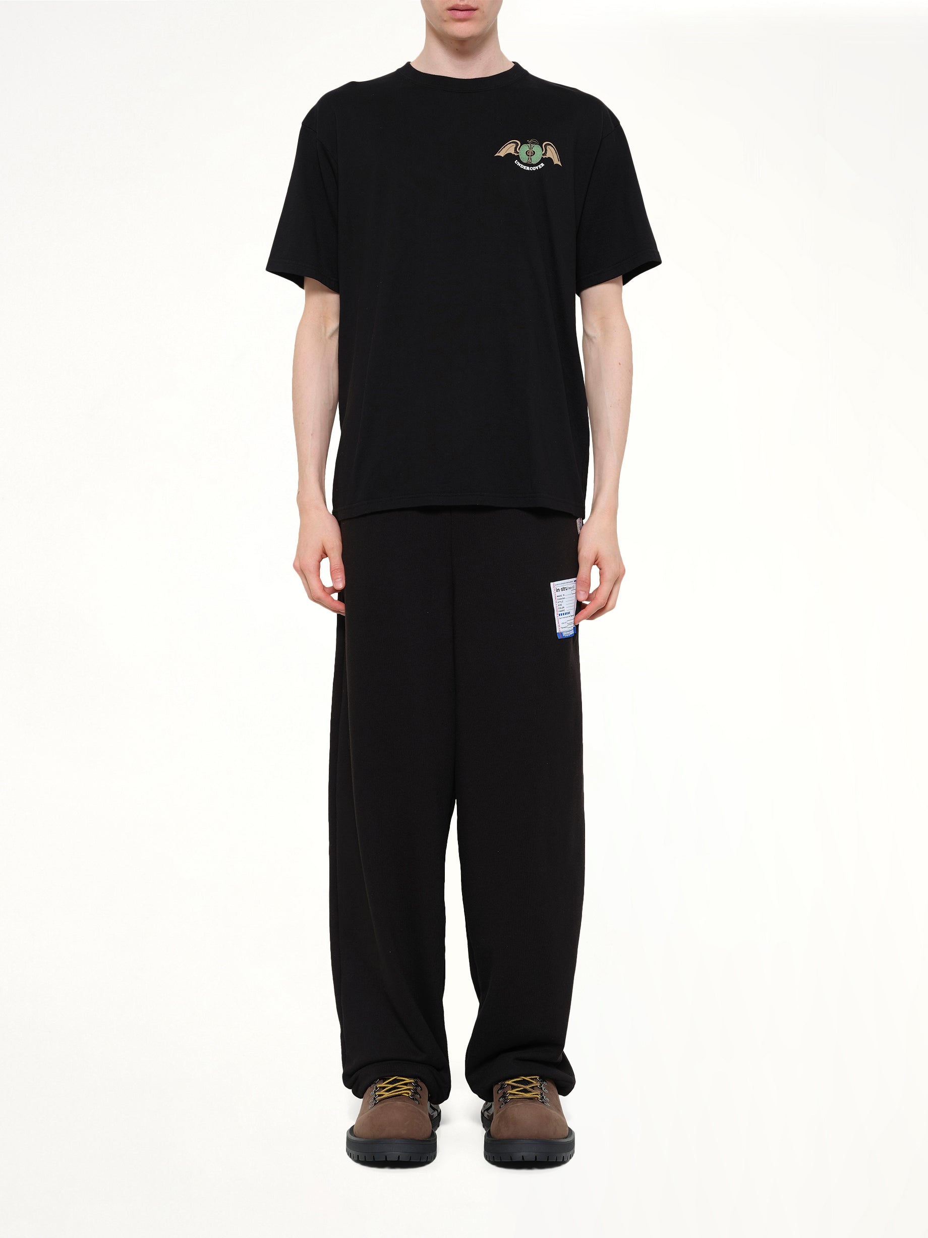 UNDERCOVER Apple Wings T-Shirt in Black Model View from MARAIS