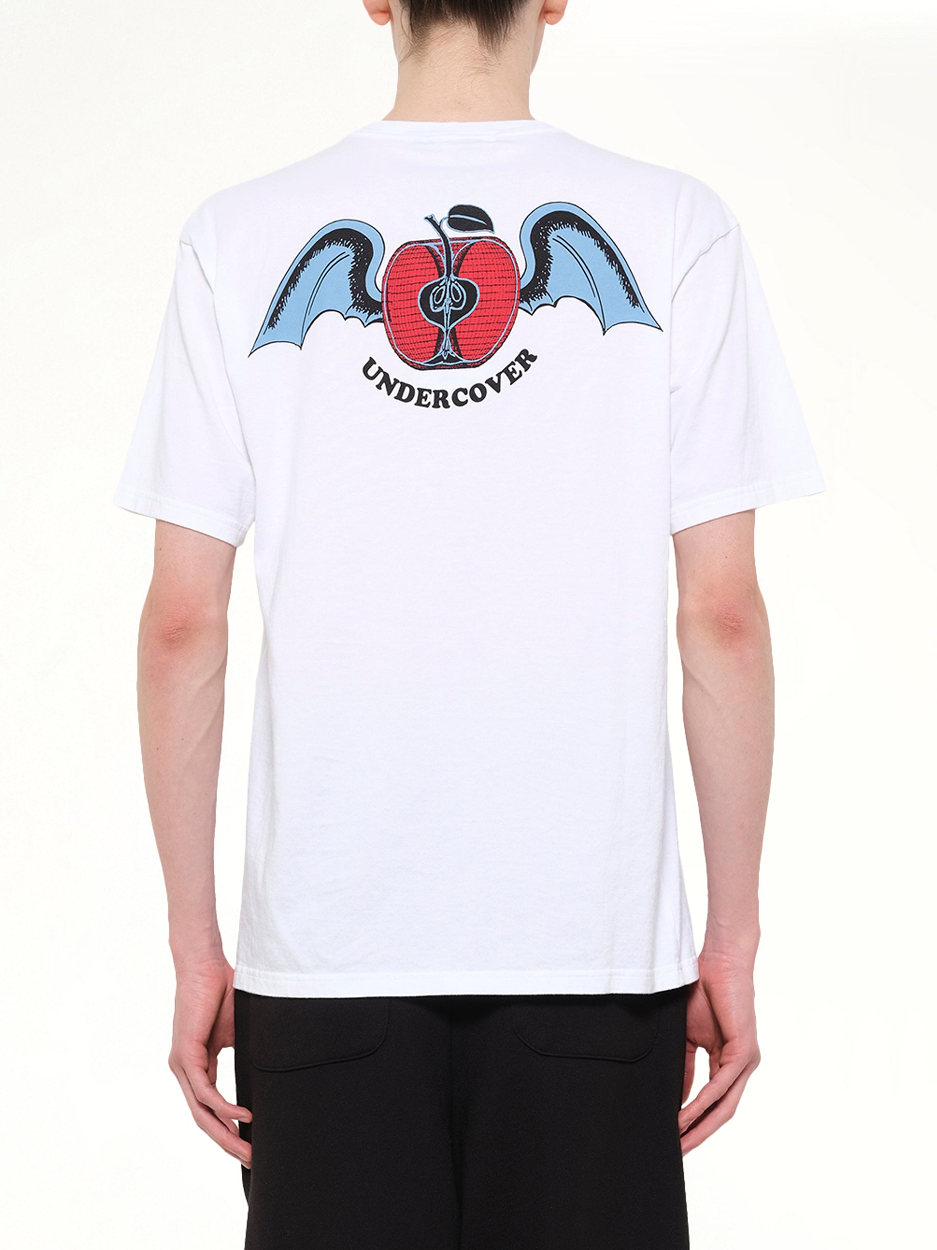UNDERCOVER Apple Wings T-Shirt in White Back View from MARAIS