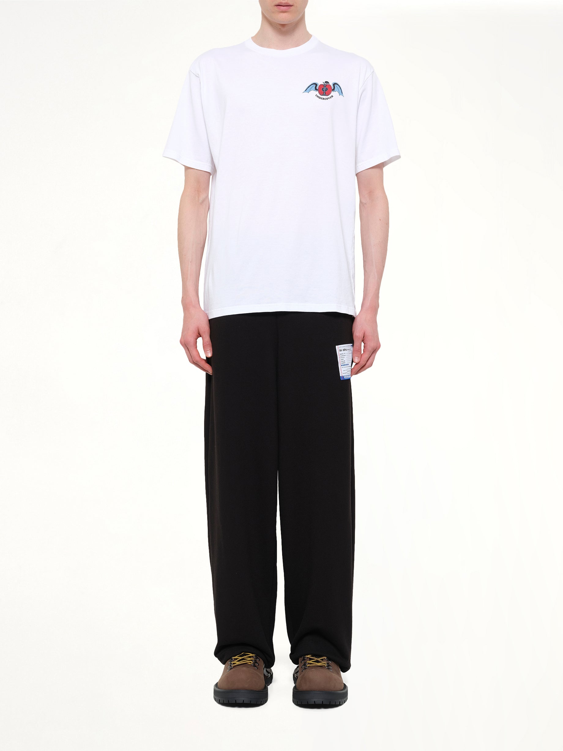 UNDERCOVER Apple Wings T-Shirt in White Model View from MARAIS
