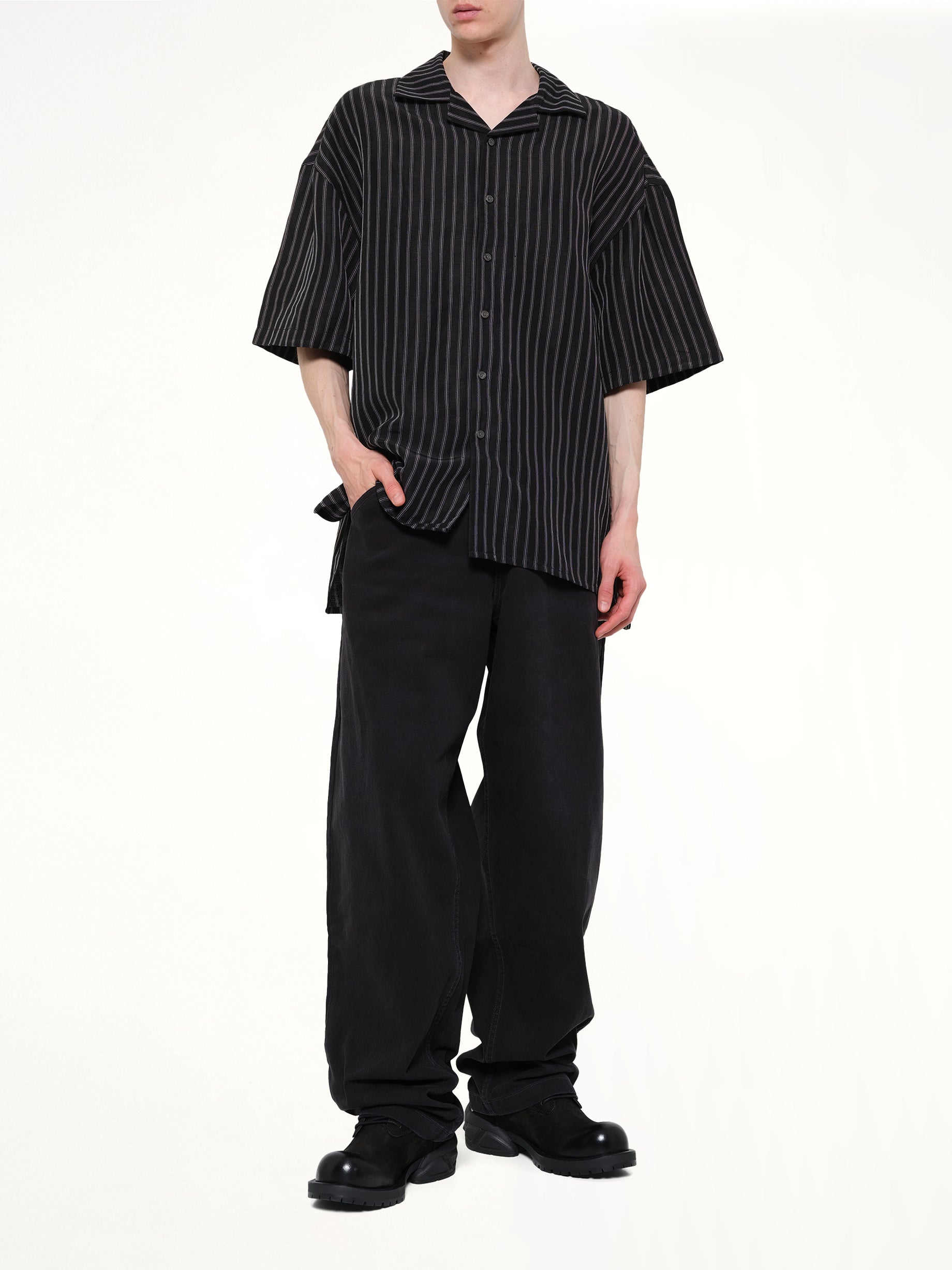 WILLY CHAVARRIA Bad Boy Jean in Black With Strap from MARAIS