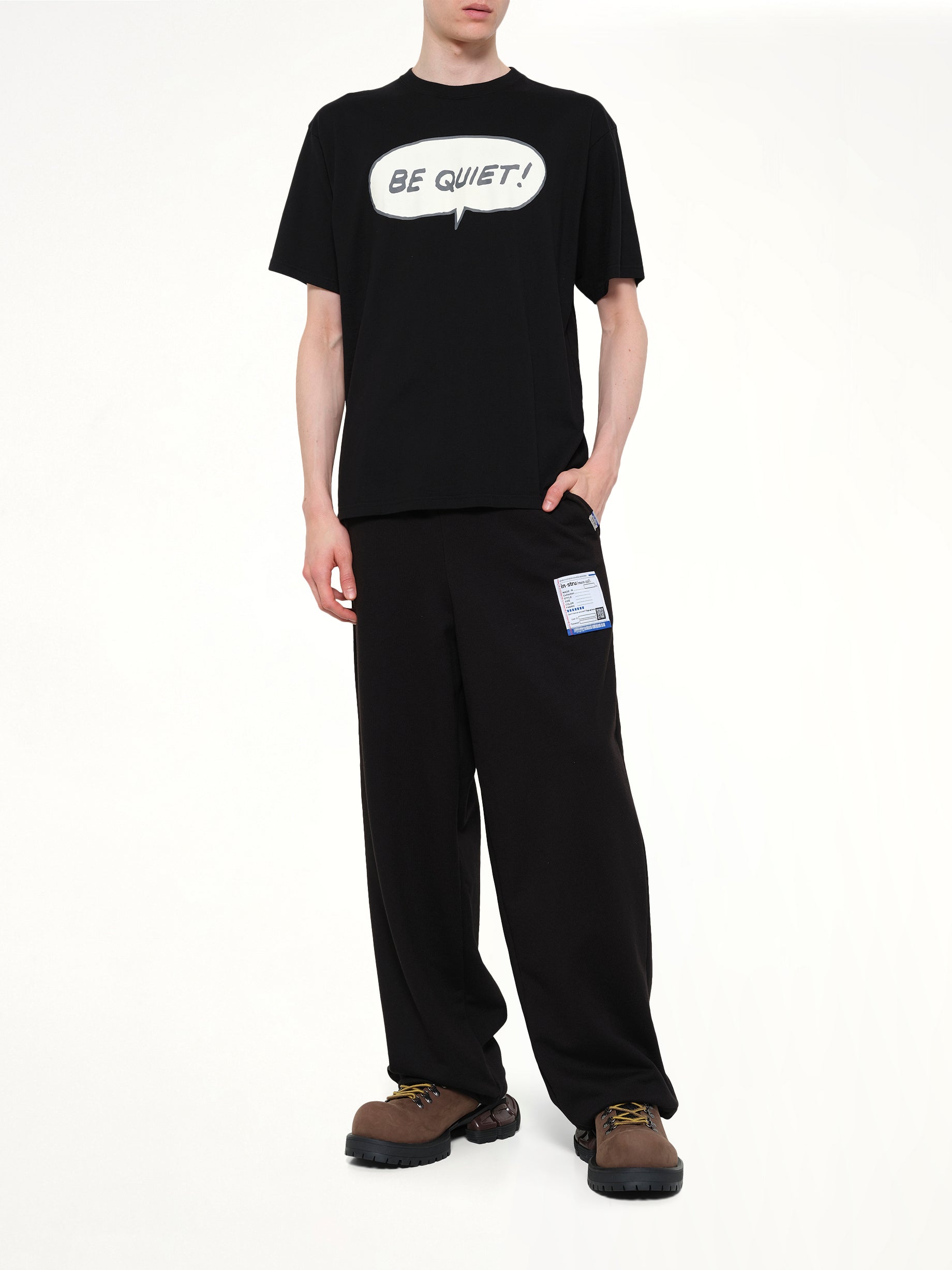 UNDERCOVER Be Quiet T-Shirt in Black Full Reference from MARAIS
