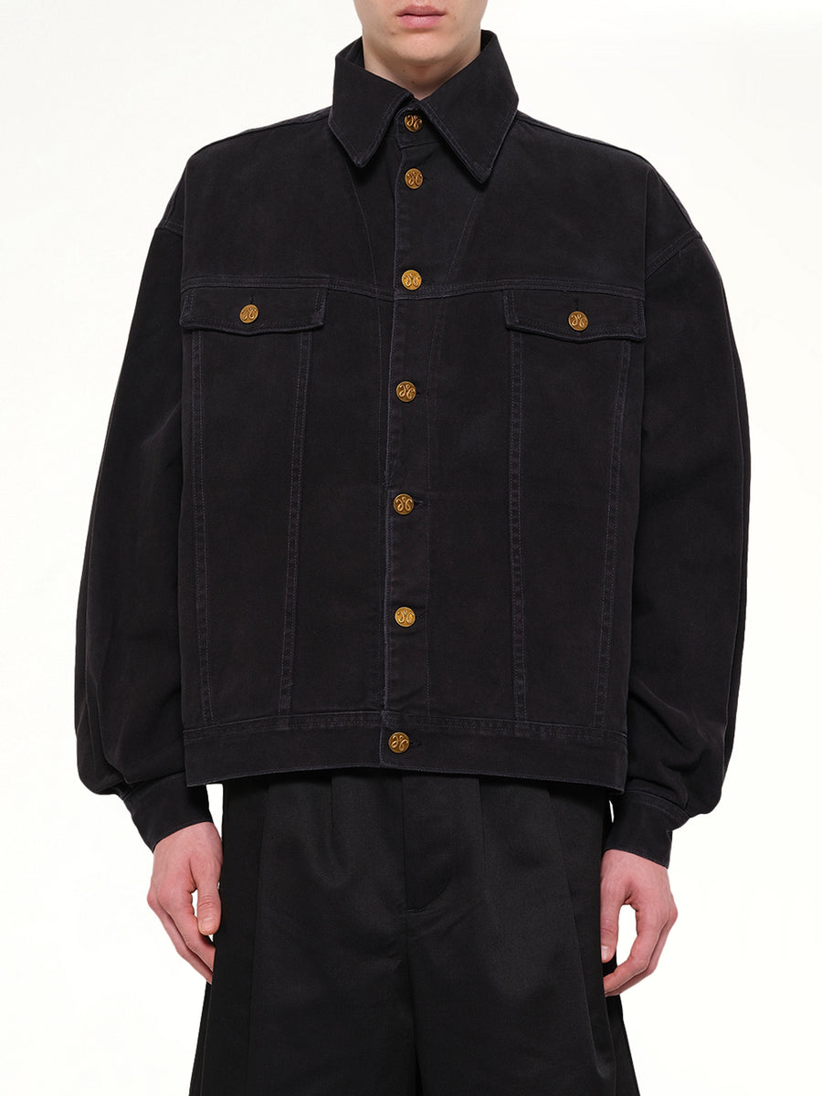 Chachi Denim Trucker in Black