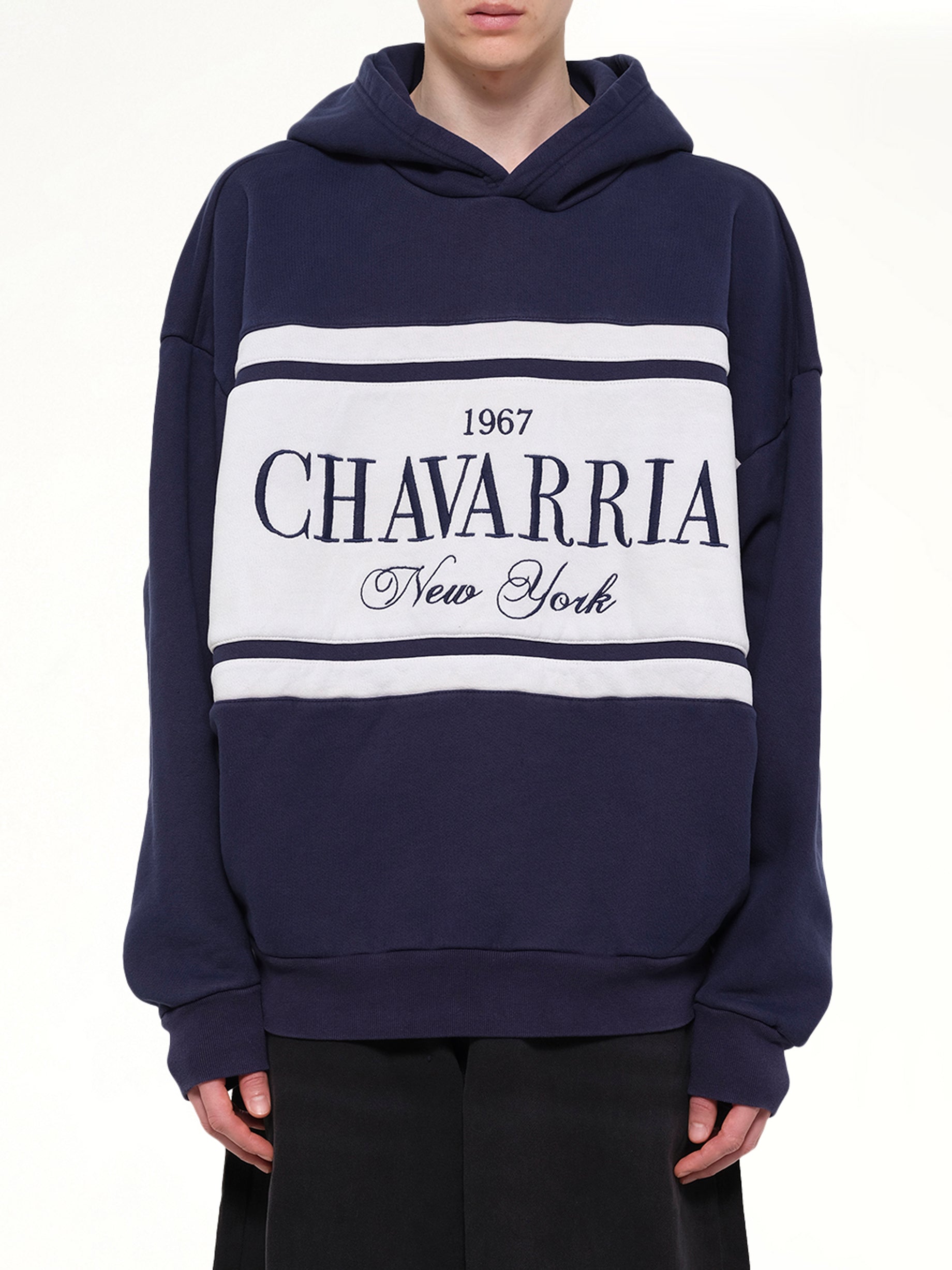 Chavarria Stripe Gilroy Hoodie in Peacoat