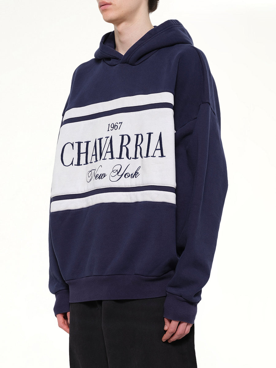 Chavarria Stripe Gilroy Hoodie in Peacoat